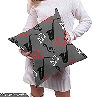 Vista 171 de Ambesonne Tela de Fiesta Popstar por Yarda, Estilo de Dibujos Animados Garabatos Dibujados a Mano Tema Musical Impresión de Arte Lineal, Tela