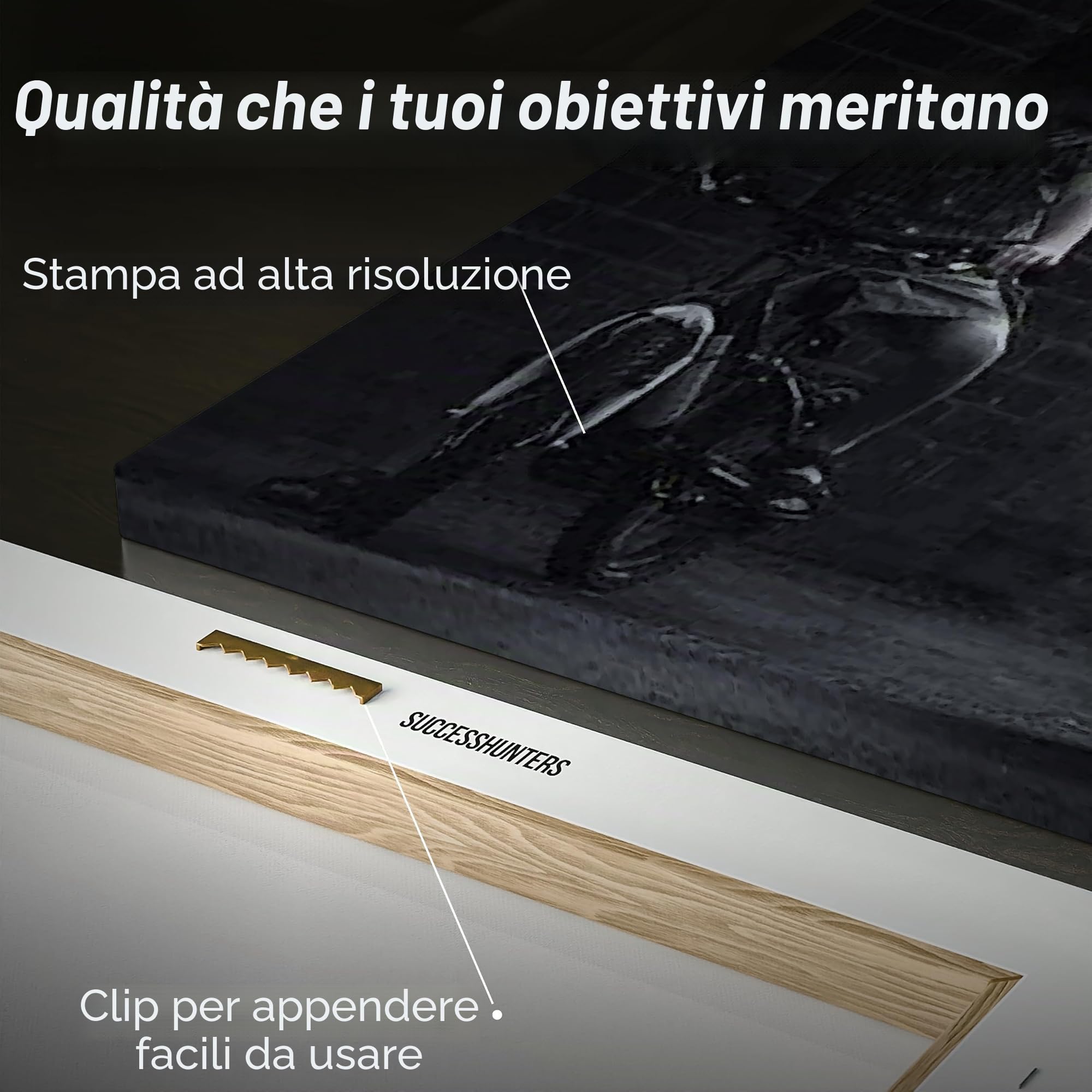SuccessHunters - Decorazione da parete motivazionale per ufficio, tela artistica per auto, decorazione automobilistica motivazionale per gli amanti delle Porsche Sportscar