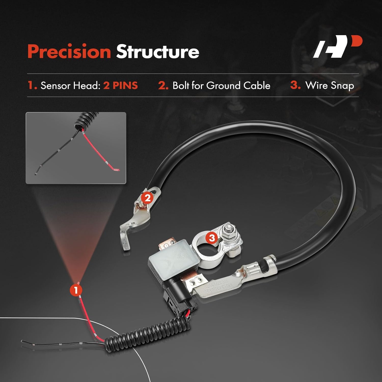 A-Premium Negative Battery Cable Wire Compatible with Ford Escape 2013-2017, Focus 2012-2018, Transit Connect 2014-2018 - Battery Management System Negative Cable