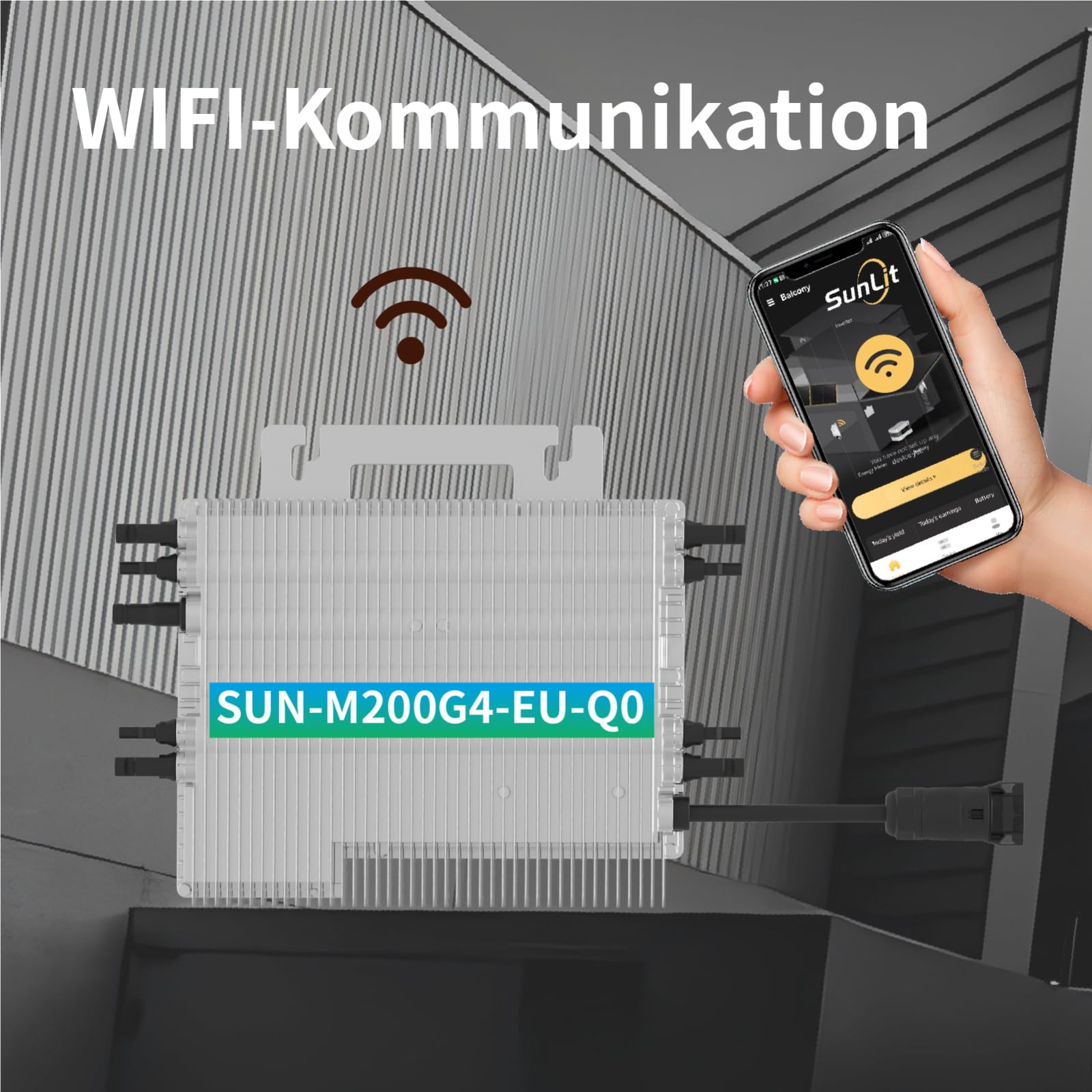 Deye 2000W Wechselrichter SUN-M200G4-EU-Q0 (drosselbar auf 800W/600W)
