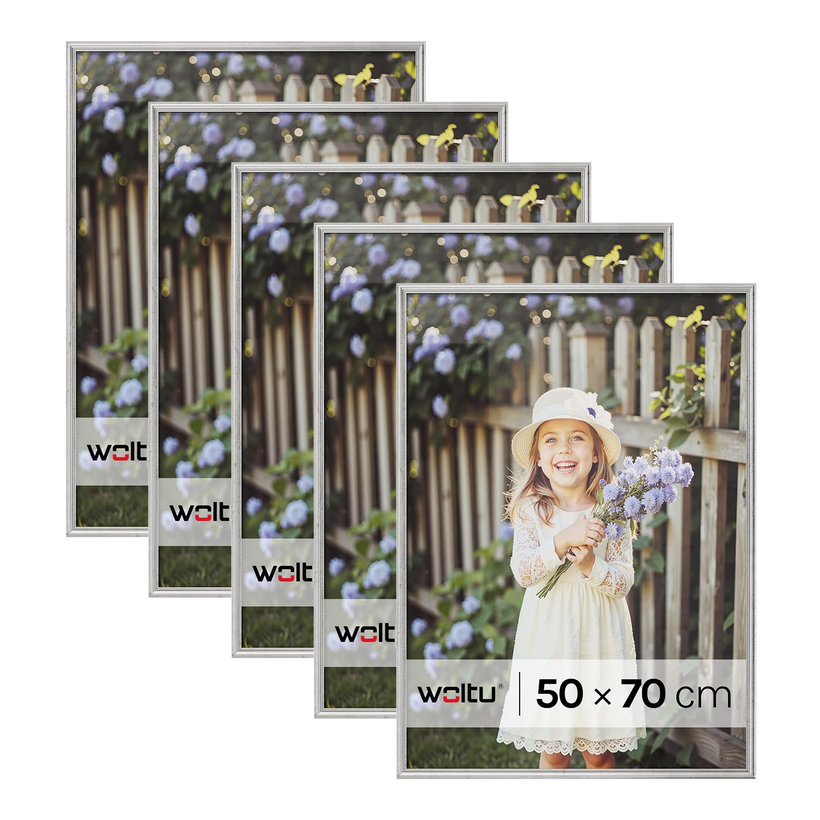 Cadre photo 50x70 cm en bois massif pour protéger vos affiches sans vagues