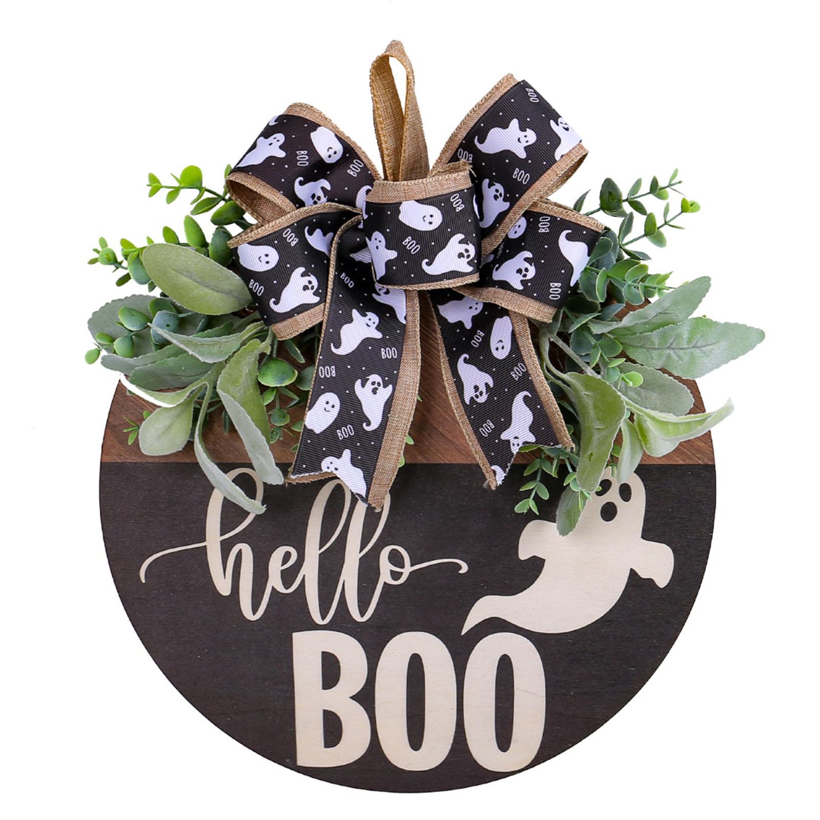 Decorative Halloween Wood Welcome Sign for Home or Front Door Hanging Accessories Festival Wood Plaques Ornament Door Hanger