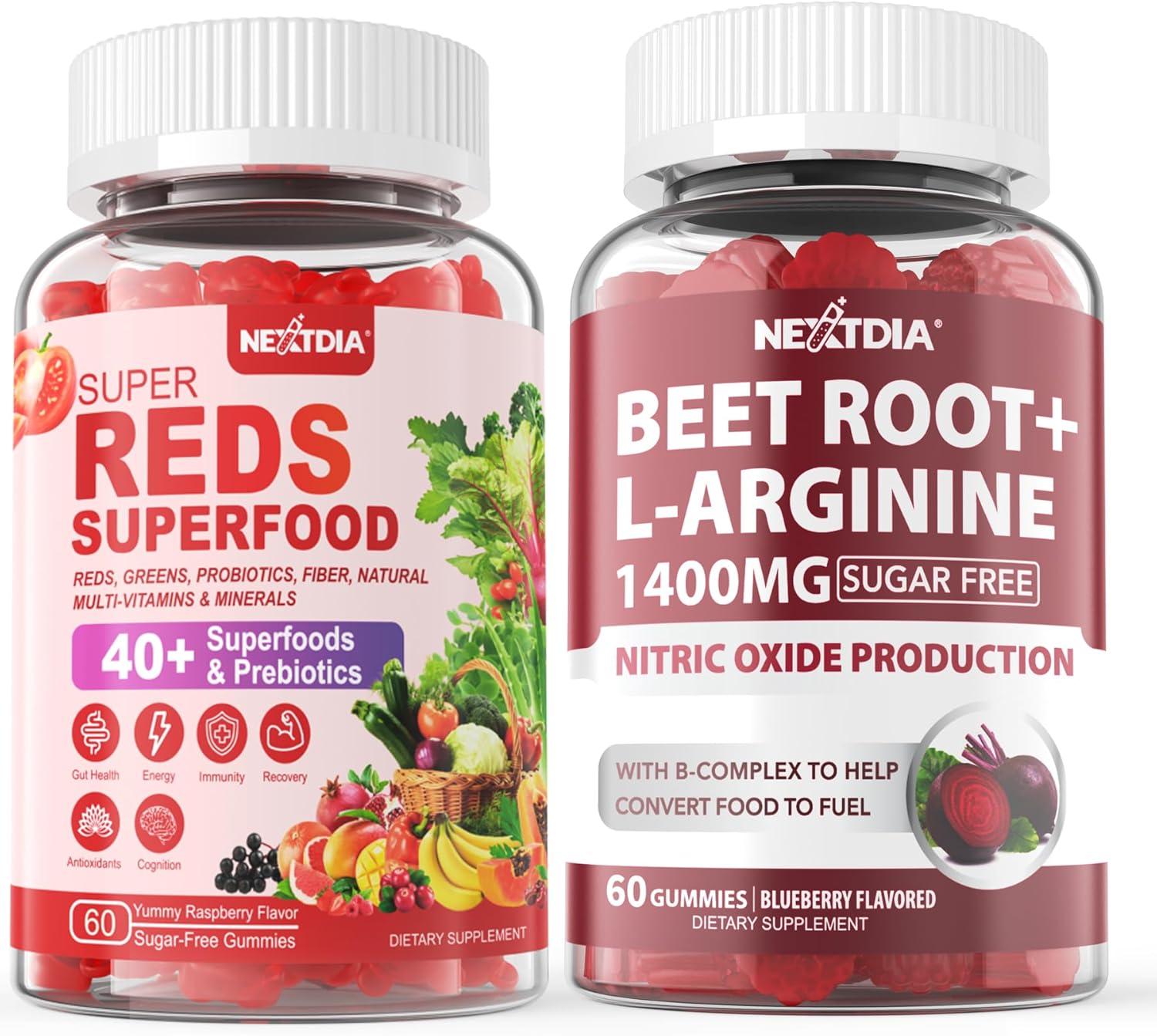 2 Pack Beet Root Gummies & Super Reds Gummies