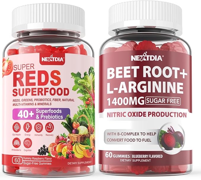 2 Pack Beet Root Gummies & Super Reds Gummies