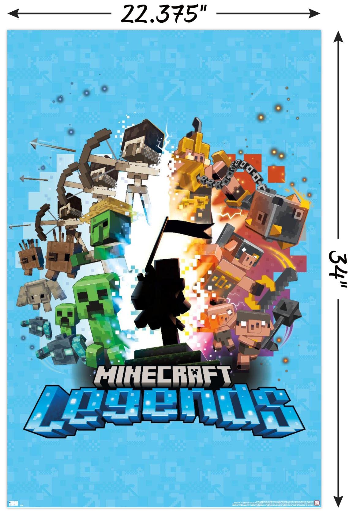 Amazon.com: Minecraft: Legends - Blue Wall Poster, 34L