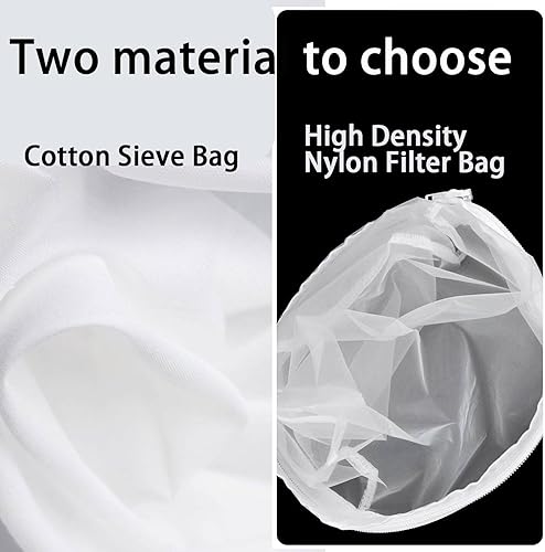 Miniatura 2 de Paños de queso para colar con asa, 3 coladores de malla extra fina reutilizables, 2 bolsas de leche de nueces de algodón y 1 bolsa de filtro de