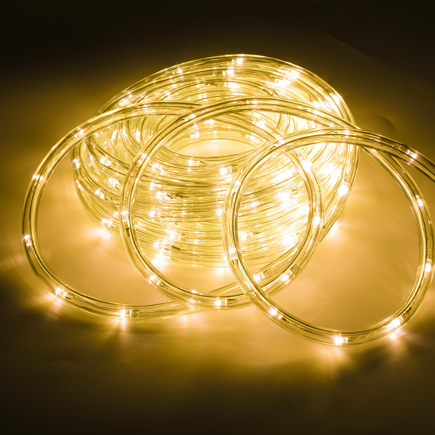 Randaco 40m LED Lichtschlauch, 960 LED Lichterschlauch Außen, IP20 Deko und Beleuchtung LED Schlauch, Schwarz Controller mit Memory-Funktion, für Garten, Party, Hochzeit, Halloween, Warmweiß | LEDs,13 mm PVC-Lichtschlauch,8 Programme,6-Std.-Timer,Speicher