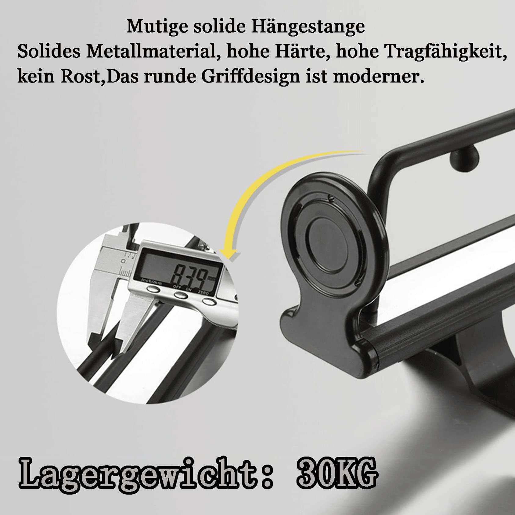 Uitschuifbare kledingstang voor kledingkast, telescopische kaststang