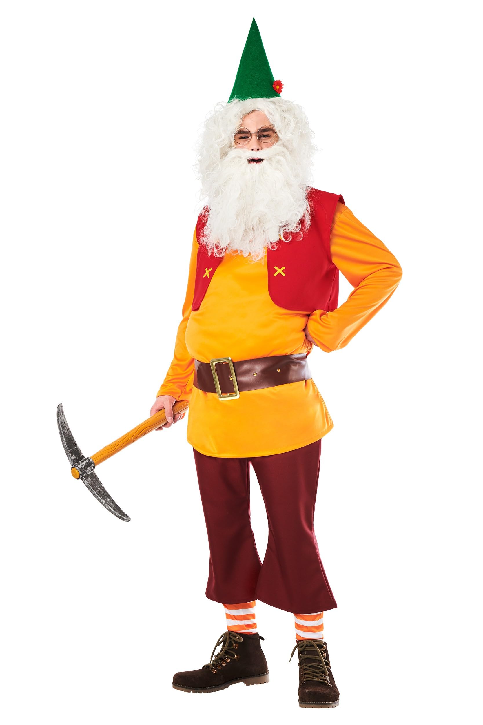 Kimokawaii Disfraz Enanito Naranja Adulto