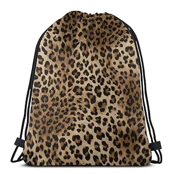 Amazon.co.jp: [NEXEAR] クラシック ヒョウ柄 ナップサック 巾着