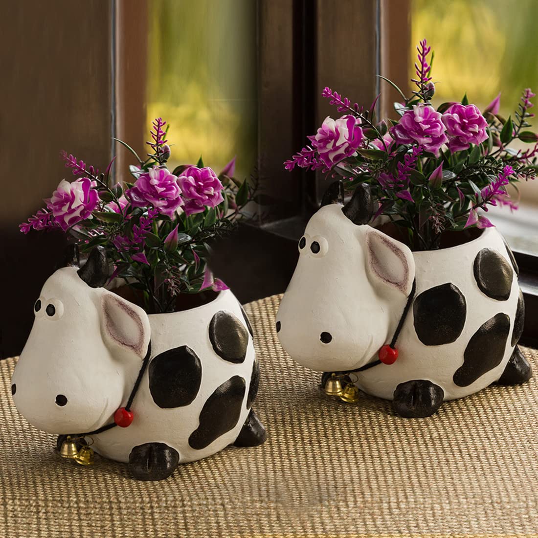 Fiesty Fox Terracotta Planters - Handmade Set of 2 -9