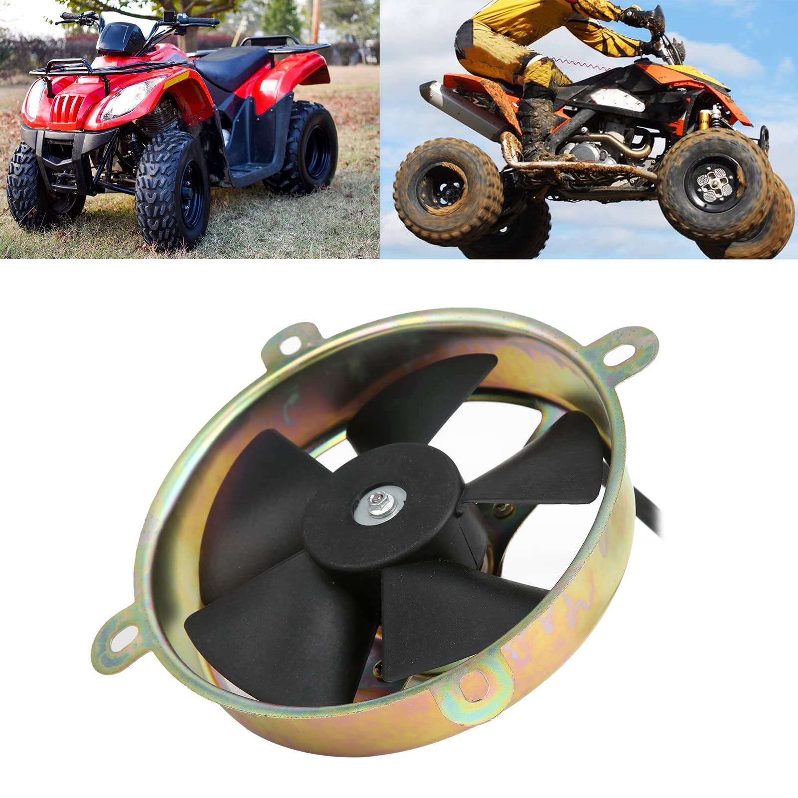 Kühlerlüfter, 12 V Elektrischer Lüfter 6-Zoll-umschaltbarer Lüfter, Passend für Quad Dirt Bike ATV 150 200
