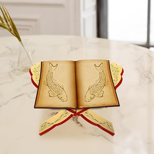 Miniatura 5 de LOGOFUN Quran - Soporte plegable de madera para libros de Corán, estantería de lectura de escritorio musulmán para oficina y hogar