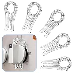 Gas Stove Knob Locks, Gap-fit Pin for Stove Knobs, for Knob Gap at Least 0.27", Baby Proofing Stove Knob Safety Covers, Stove Guard Clear, Pack of 5, with 1 Extra Piece for Back Up
