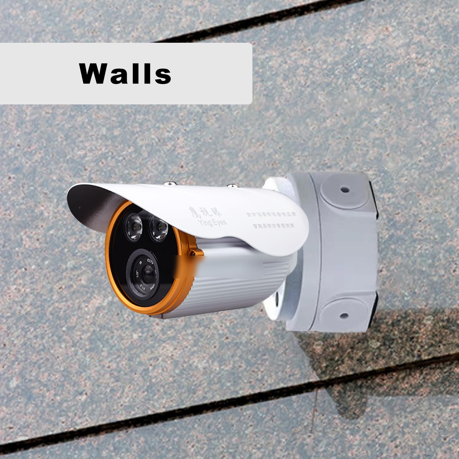 Puszka przyłączeniowa do kamery, puszka rozgałęźna, ukryty kabel ze stopu aluminium, do kamery kopułkowej, wodoszczelna, do kamer monitorujących wewnątrz i na zewnątrz, nadaje się do ścian, sufitów