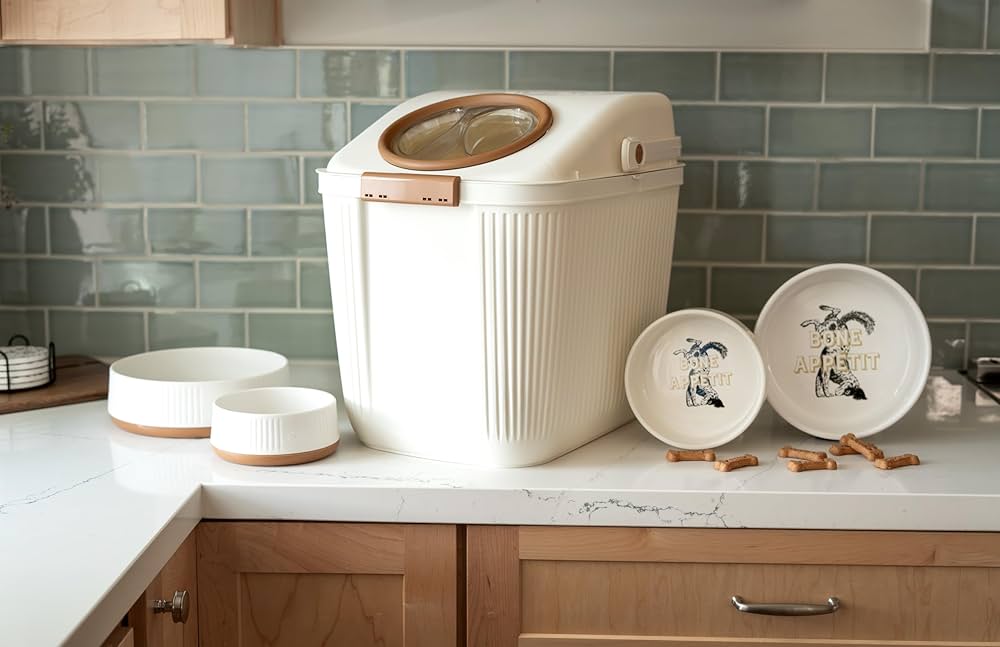 Harry Barker フードストッカー ホワイト Pet Supplies : Harry Barker Pet Food Storage Collection