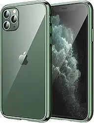 JETech Capa para iPhone 11 Pro Max 6,5 Polegadas, Case Protetora de Telefone à Prova de Choque Não-Amarelecimento, Capinha Parte Traseira Transparente Anti-Riscos (Verde Alpino)