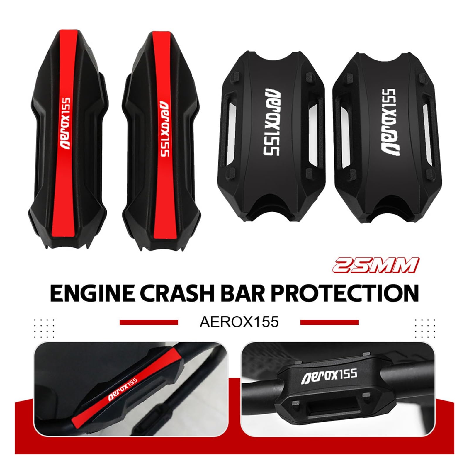 送料無料ヤマハ15-24年式 NVX155 AEROX155保護バー 改造ガード Amazon | ヤマハ用NVX155 AEROX155 AEROX NVX 155 2021-2024