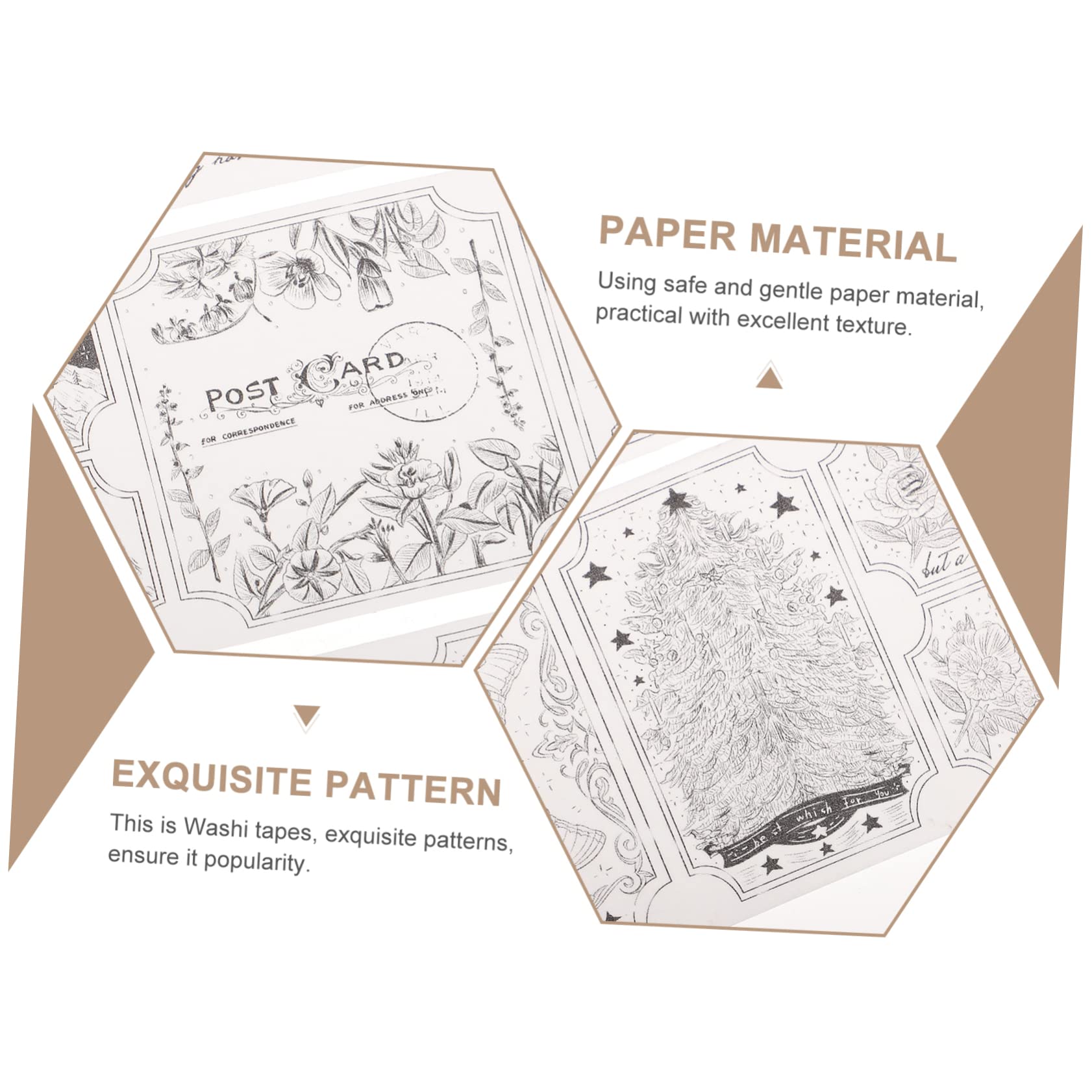 STOBOK 3er-set Dekoratives Washi-masking-tape Bastelband Planer-aufkleber Scrapbook-masking-tape Bastel-masking-tape Tagebuch-washi-tape-set 6 Rollen X 3