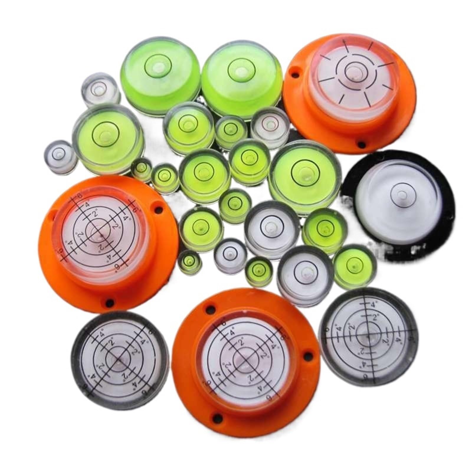 (5 pièces/lot) niveau à bulle de haute précision, Mini outils de niveau à bulle, Instrument Horizontal diamètre 18mm 19mm 30mm 32mm