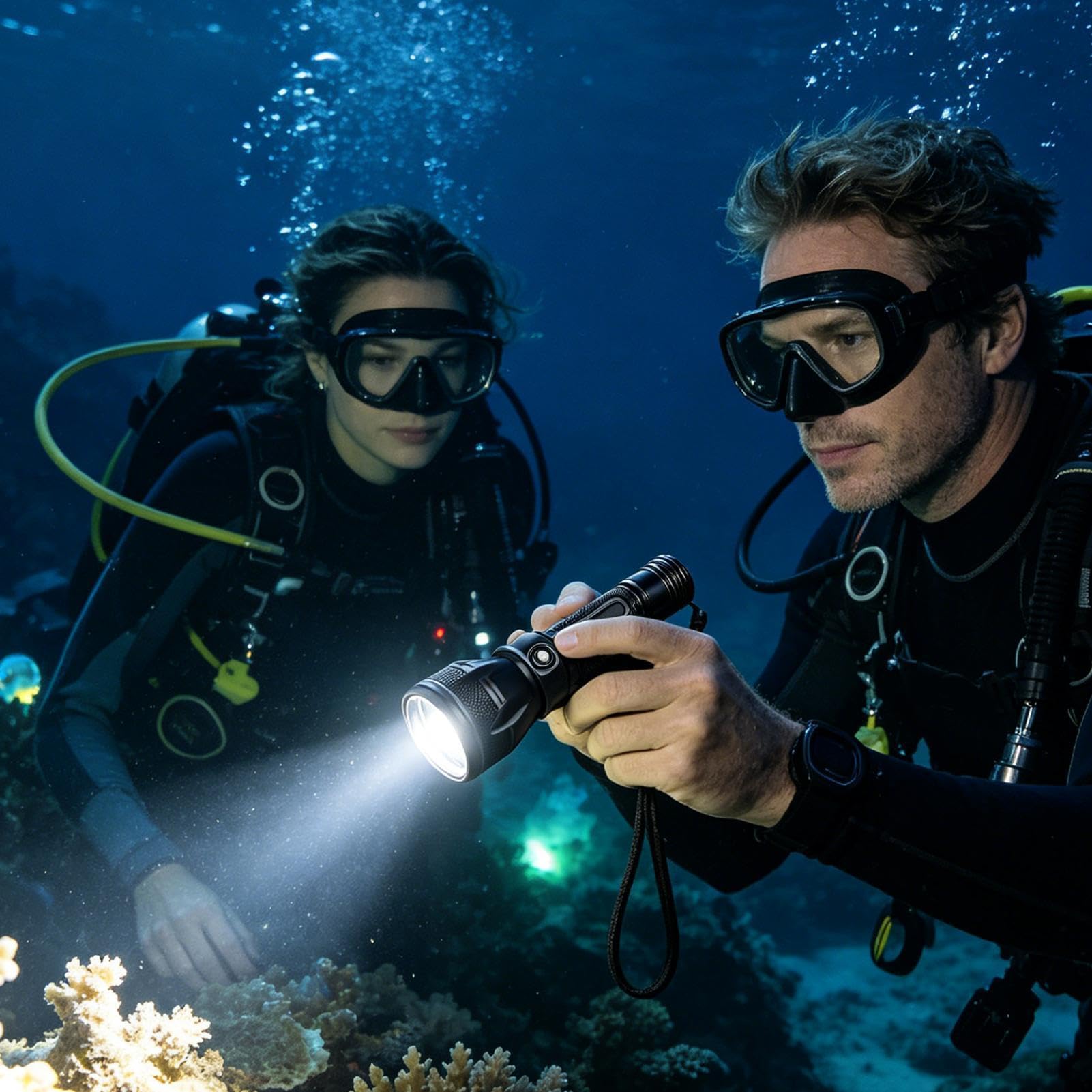 Lampe torche plongée étanche 3 modes étanches, puissants et lumineux | Torche LED pour plongée sous-marine étanche Pour les activités de sécurité pendant le snorkeling