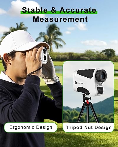 Miniatura 6 de Telémetro de golf de 650 yardas, medidor de distancia láser de golf, aumento 6X, precisión de 0.5 yardas, asta de bandera de bloqueo de vibración,
