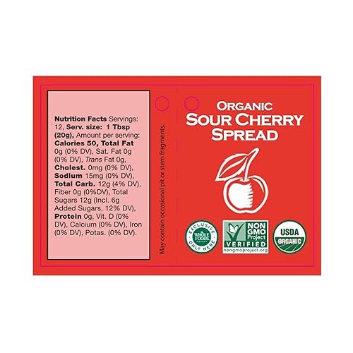 Miniatura 2 de Dalmatia Imports, Mermelada de Cereza Ácida Orgánica, 8.5 onzas