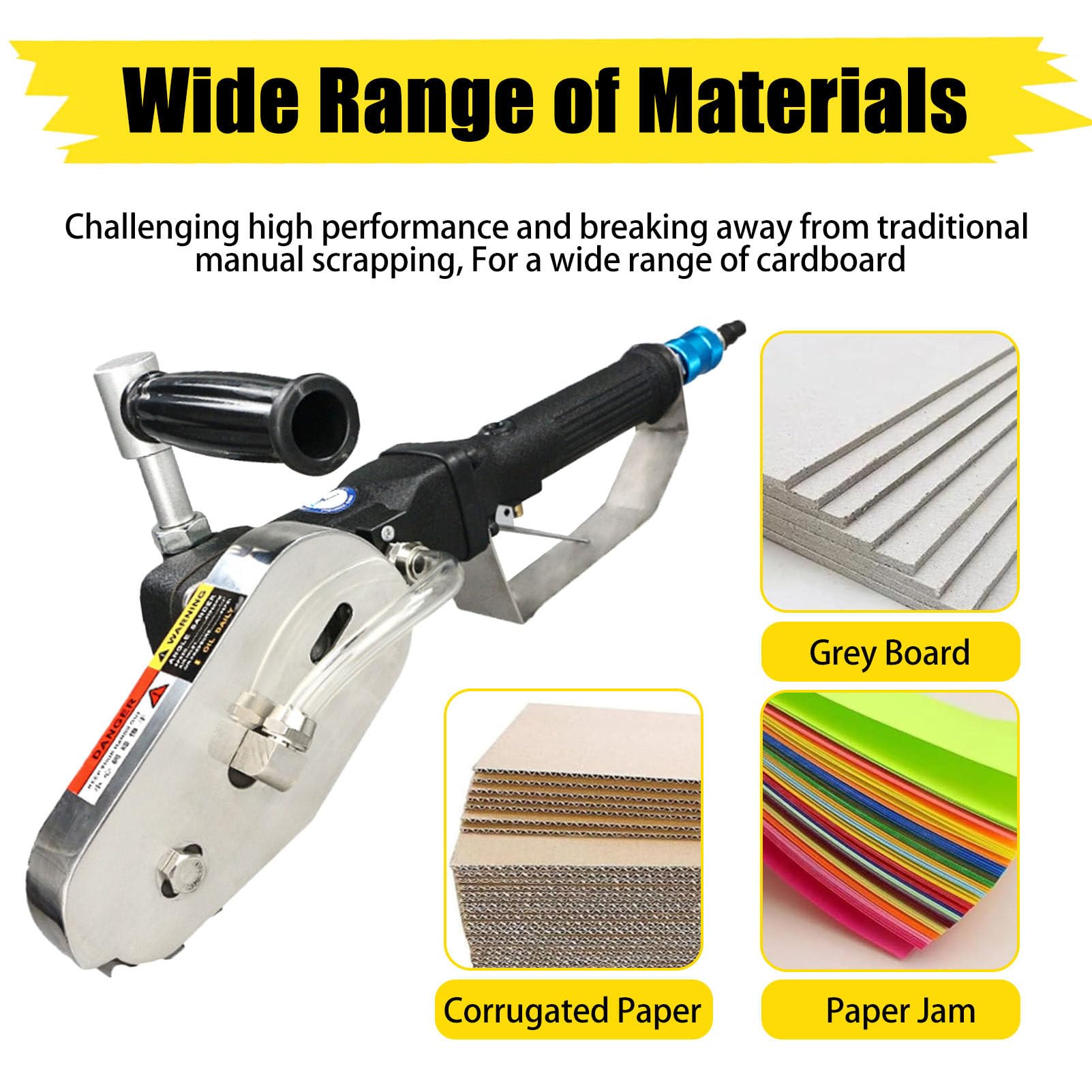 Desmoldadora neumática de residuos, Consumo de Aire: 0,4 m³/min, Herramienta de Corte de Bordes de Papel para cartón Corrugado de 6 mm.