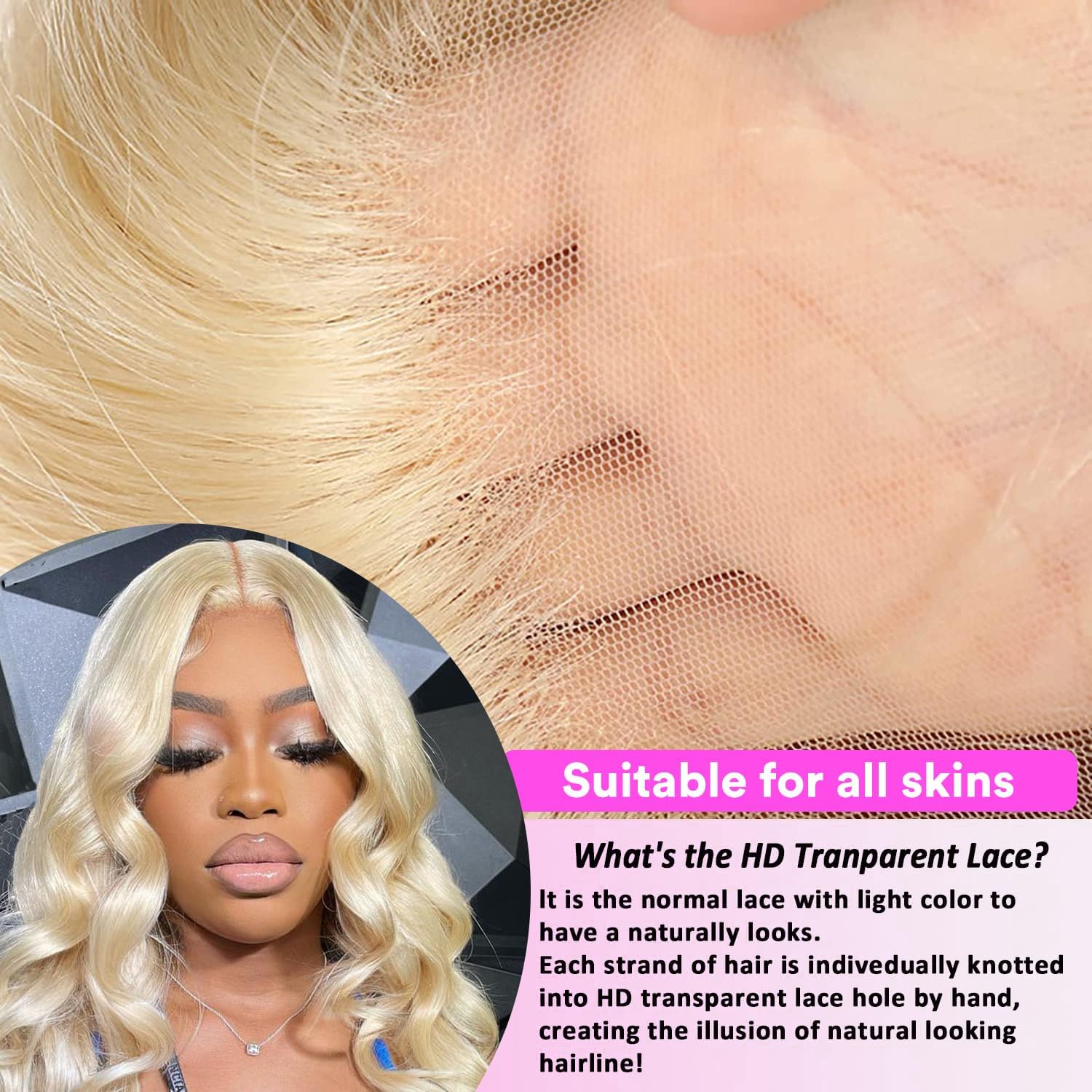 Amazon.com : SUPSYOUSF 24 Inch 13x6 HD Straight Blonde Lace 