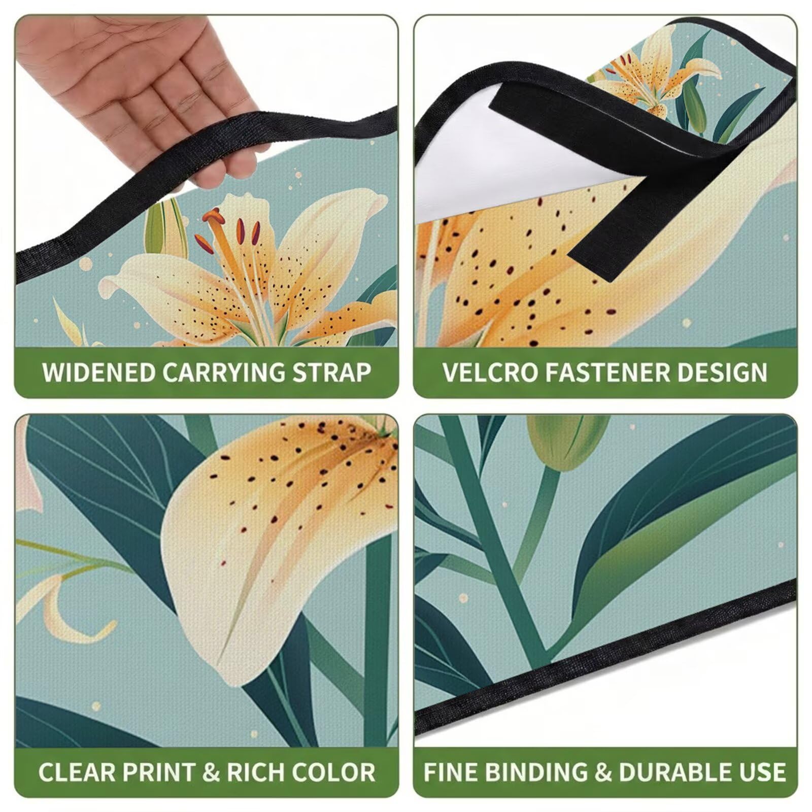 Couverture Pique Nique Grande 200x300cm,Outdoor Couverture Imperméable,Pliable Tapis de Plage Dos en PVC,Picnic Blanket pour Camping Accessoires,Jardin,Parc,Famille - Couleur œuf de Canard,lys UZ-301