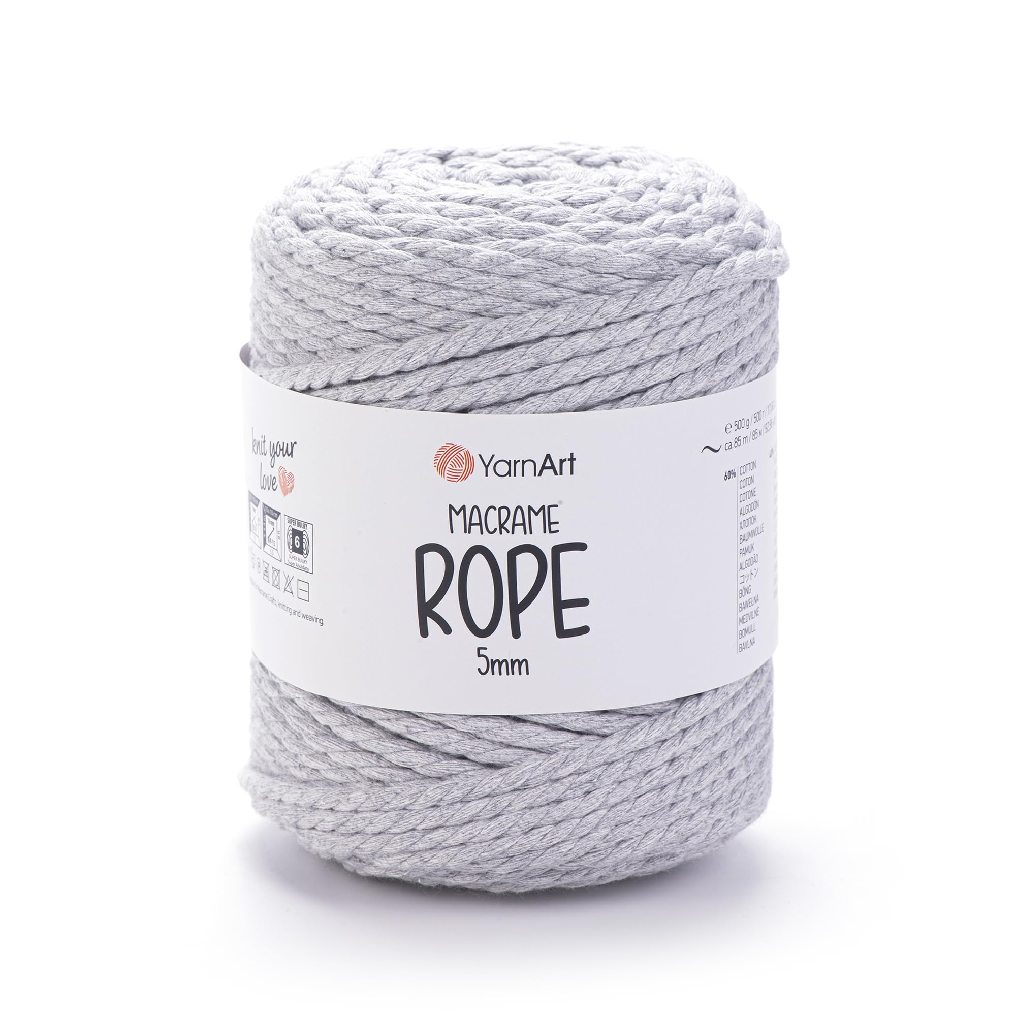 YarnArt El Örgü İpi MACRAME ROPE 5 MM, 756, 2x500 gr