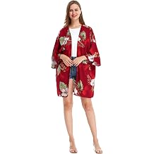 Women's Hawaiian Open Front Kimono Top Signature Prints