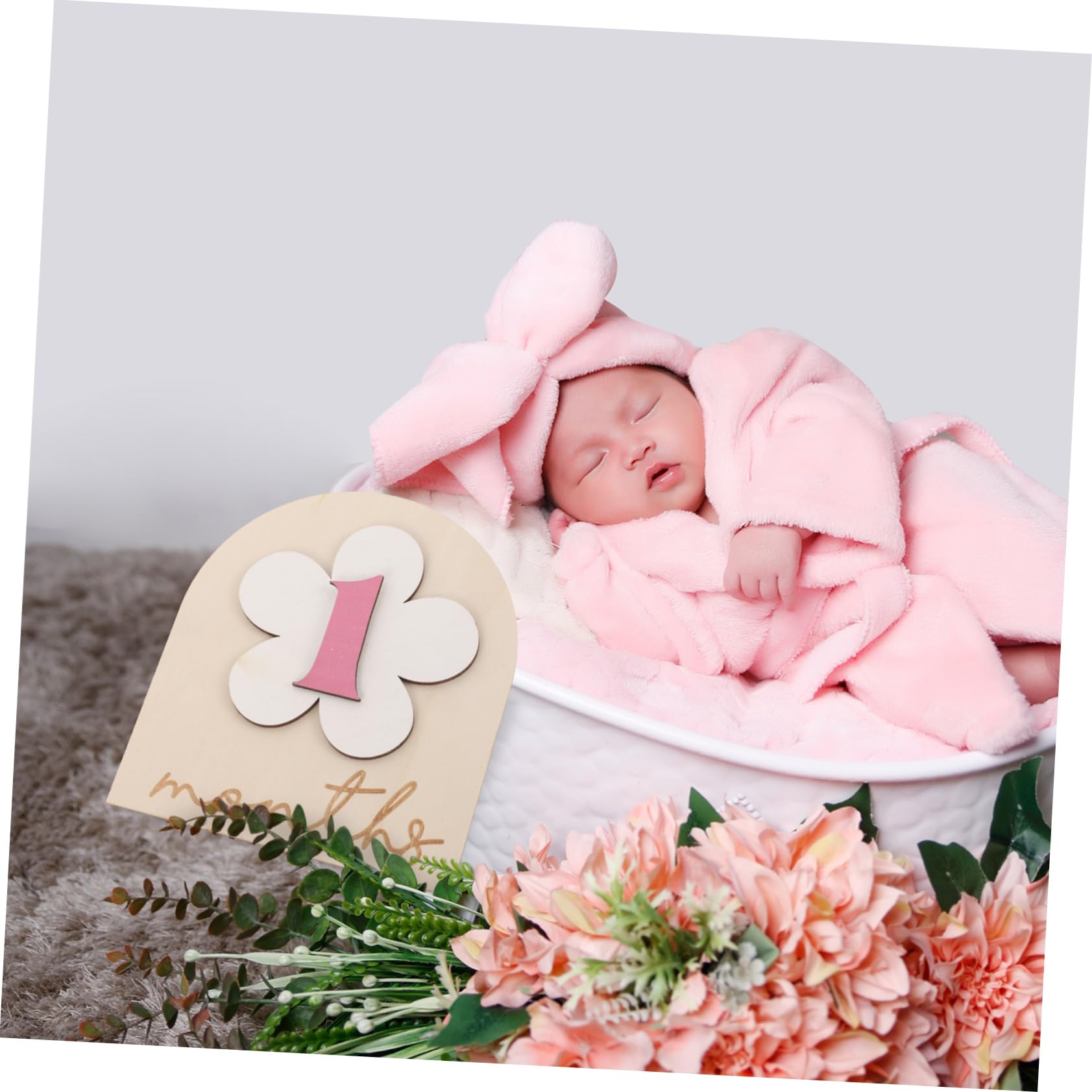 DOITOOL 4 Juegos Tarjeta Bebés de Carteles de Mensuales Decoración Fotográfica de Natural Accesorios Recién Nacidos Showers y Fotografía Infantil