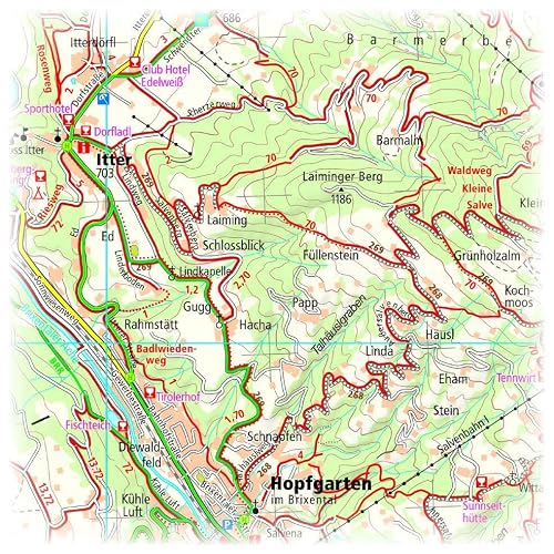 Foto von Kaisergebirge, Kufstein - St. Johann i.T., Hopfgarten - Kitzbühel: Wander- und Radkarte mit Ausflugszielen & Freizeittipps, wetterfest, reißfest, ... 1:35000 (Wander- und Radkarte: WuRK)