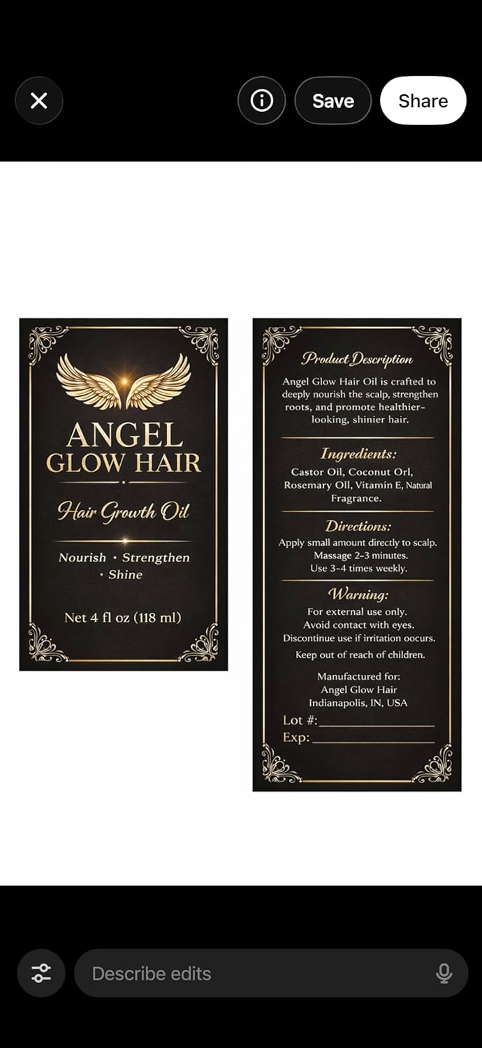 Growth Oil, Natural Ingredients, Nourishes and Strengthens Roots, 4 fl oz
