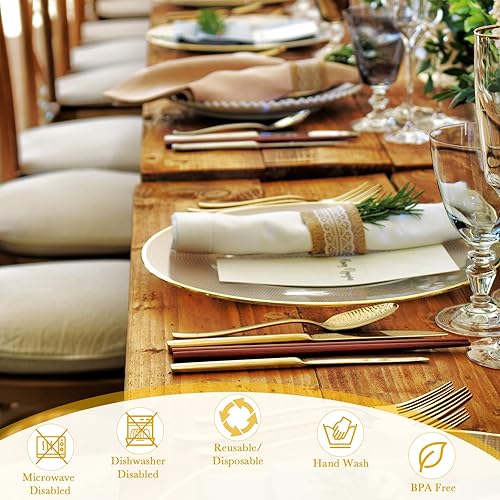 Miniatura 5 de 24 platos de carga transparentes a granel de 13 pulgadas, platos redondos de acrílico para cena, platos decorativos para el hogar, cocina, boda,