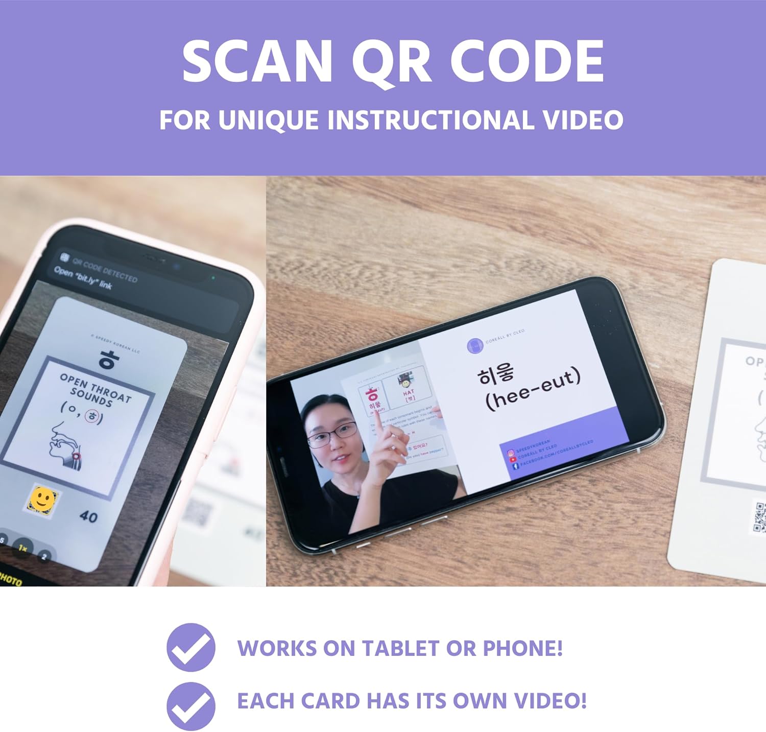 Learn Korean with COREALL Hangul Korean Alphabet Flash Cards - Korean Gifts Idea for Korean Language Beginners - Includes Digital Korean Language Learning Book (Enhanced Ver.)