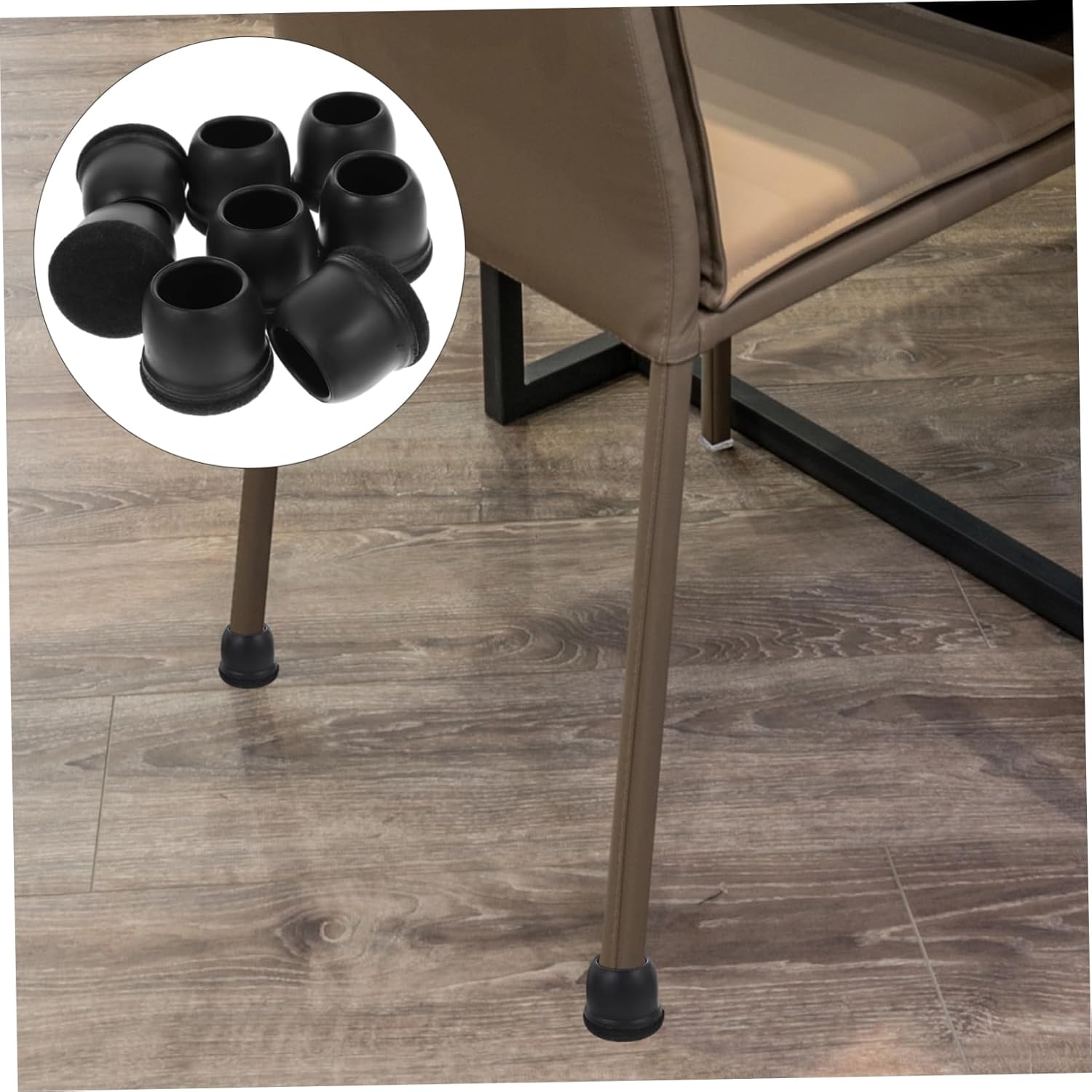 24pcs Chair Leg Caps Anti-Skid Floor Protectors for Hardwood Quiet Furniture Glides Fits - Legs Durable Felt Furniture Pads Easy Installation