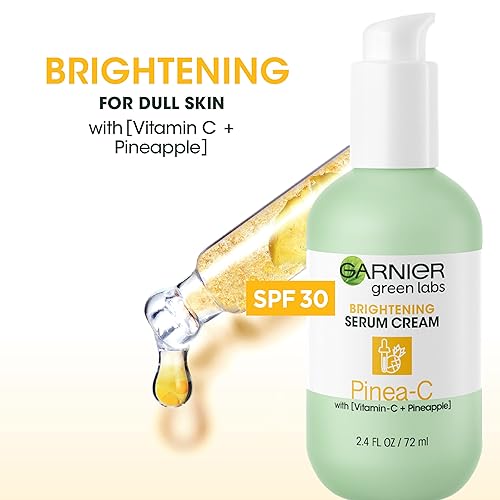 Miniatura 4 de Garnier SkinActive Green Labs Pinea-C Brightening Serum Cream - Crema hidratante con SPF 30 y Vitamina C con piña y agua de limpieza micelar tamaño