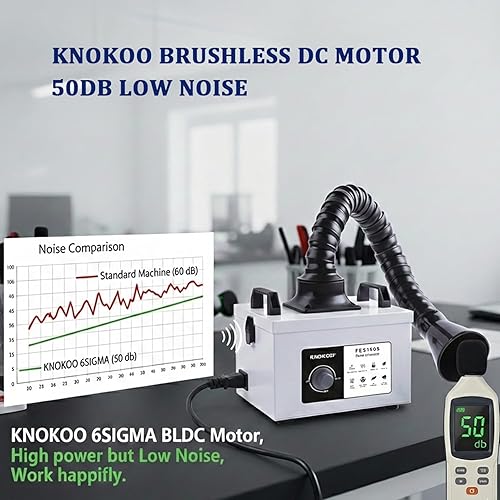 Miniatura 6 de Extractor de humo de soldadura FES150S, succión fuerte de 200 m³/h 100 W para impresión 3D, purificador de humo de filtración de bajo ruido de 3