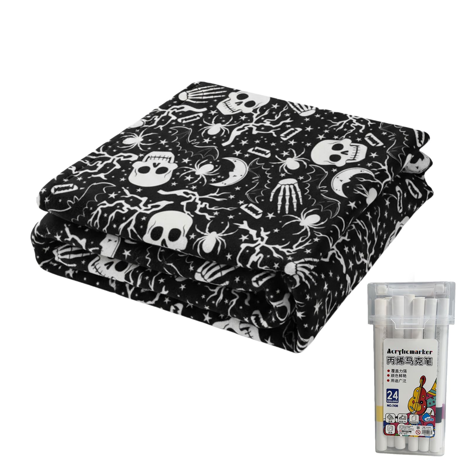 Color Your Own Blanket Washable Fuzzy Velvet Creative Art Project with Markers Painting Blanket for Holiday Arts Crafts Activity Party