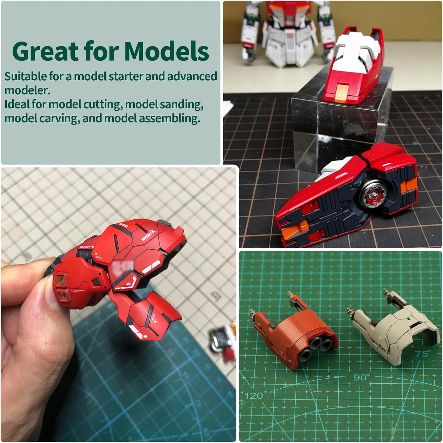 69Pcs Professional Gundam Model Tool Kit for Cars, Airplanes, Buildings, Robots Models Buildings, Repairing and Assembling