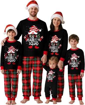 Family Christmas Pajamas Matching Sets Holiday Pjs Sleepwear Cousins Crew Outfits For Women Men Adults Couples