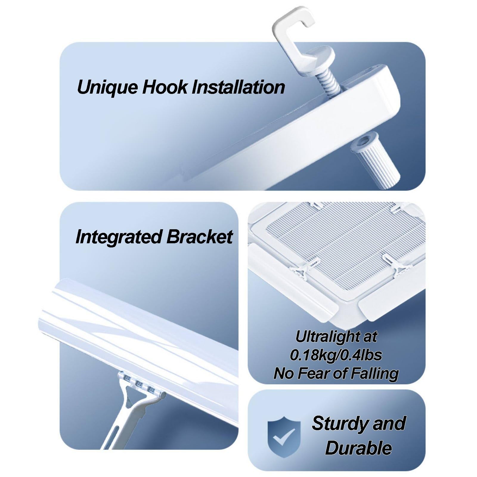 Set da 4 Deflettore Condizionatorei per Bocchette di Ventilazione AC, Deflettore Aria Condizionata a Soffitto, Facili da Installare, Ampiamente Applicabili