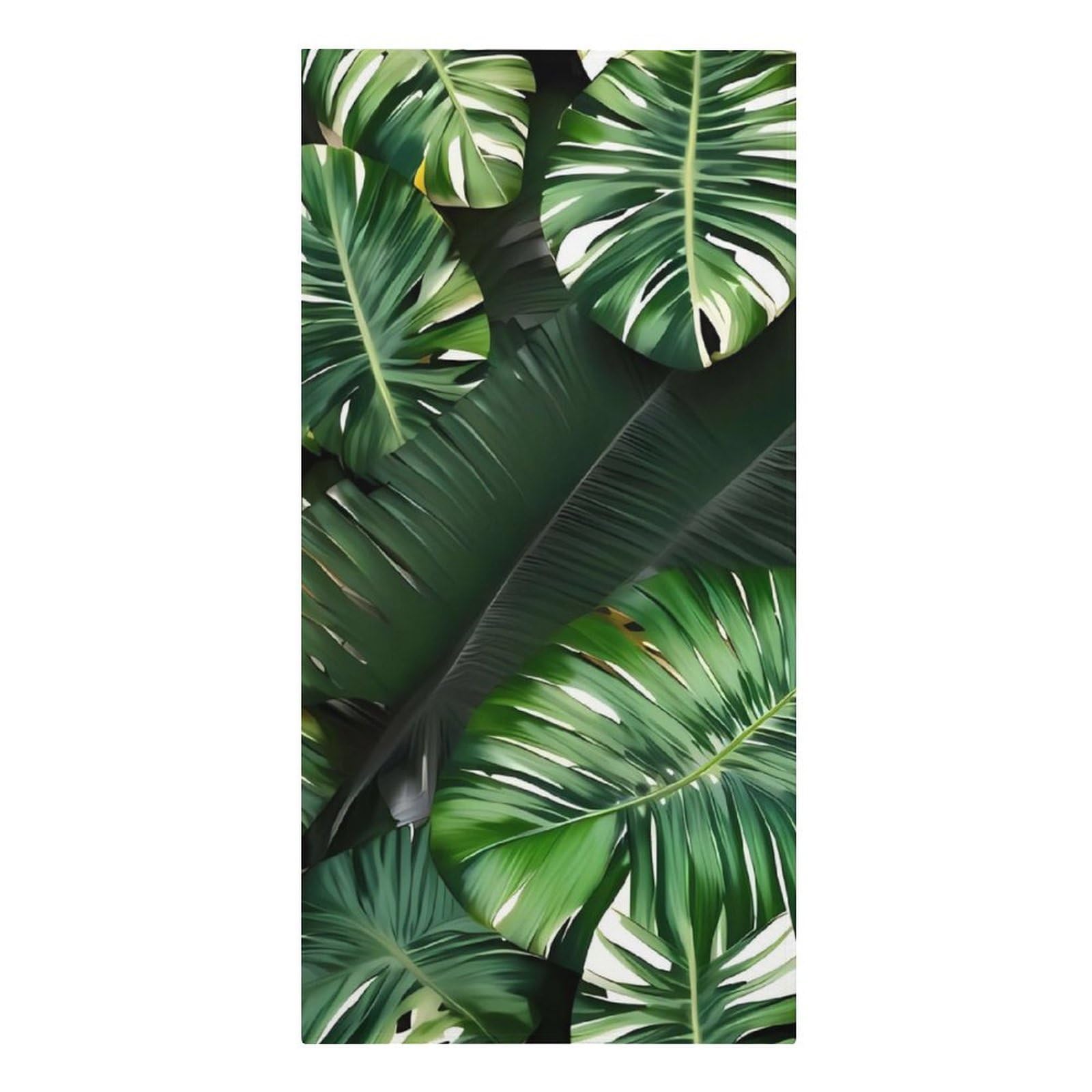 QMNLKH Banana and Palm Beach Towel for Women, Large Microfiber Pool Towel for Men, Absorbent Swim Towels for Home, Lightweight Bath Towels for Camping, Yoga, 30.3"x61.4"