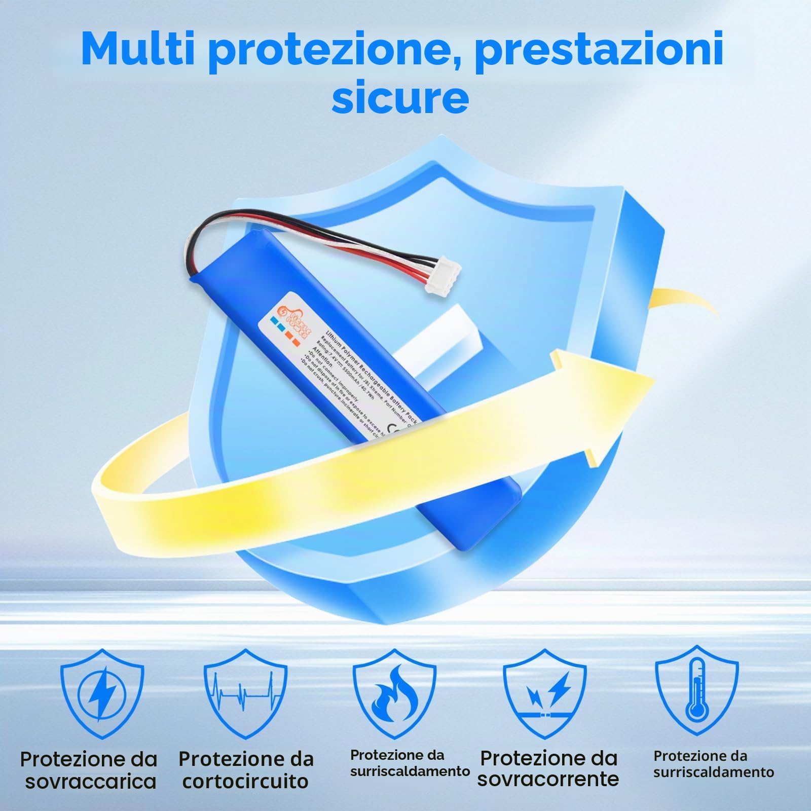 Picke Power 5500 mAh Batteria GSP0931134 di ricambio per altoparlante JBL Xtreme, Xtreme 1, JBL Boombox, JBL Extreme