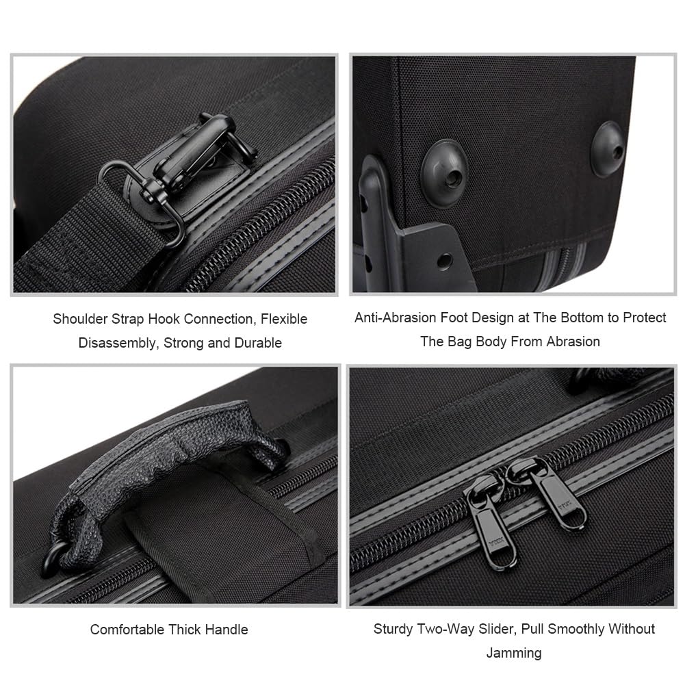 Sac de Trombone avec poulie, Sac de Rangement pour Sac à Dos pour Trombone ténor, Tissu Oxford épaissi à Haute densité, Accessoires de Sac de boîte de Trombone imperméables (Color : Black)