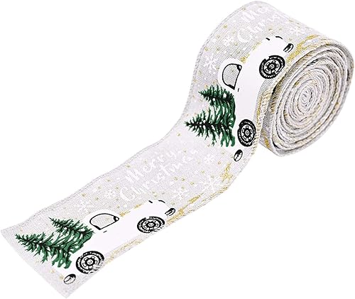 Miniatura 5 de Cinta de arpillera a cuadros rojos y negros, cinta de Navidad con alambre para envolver regalos, decoración de manualidades de Navidad, 2 x 6.6