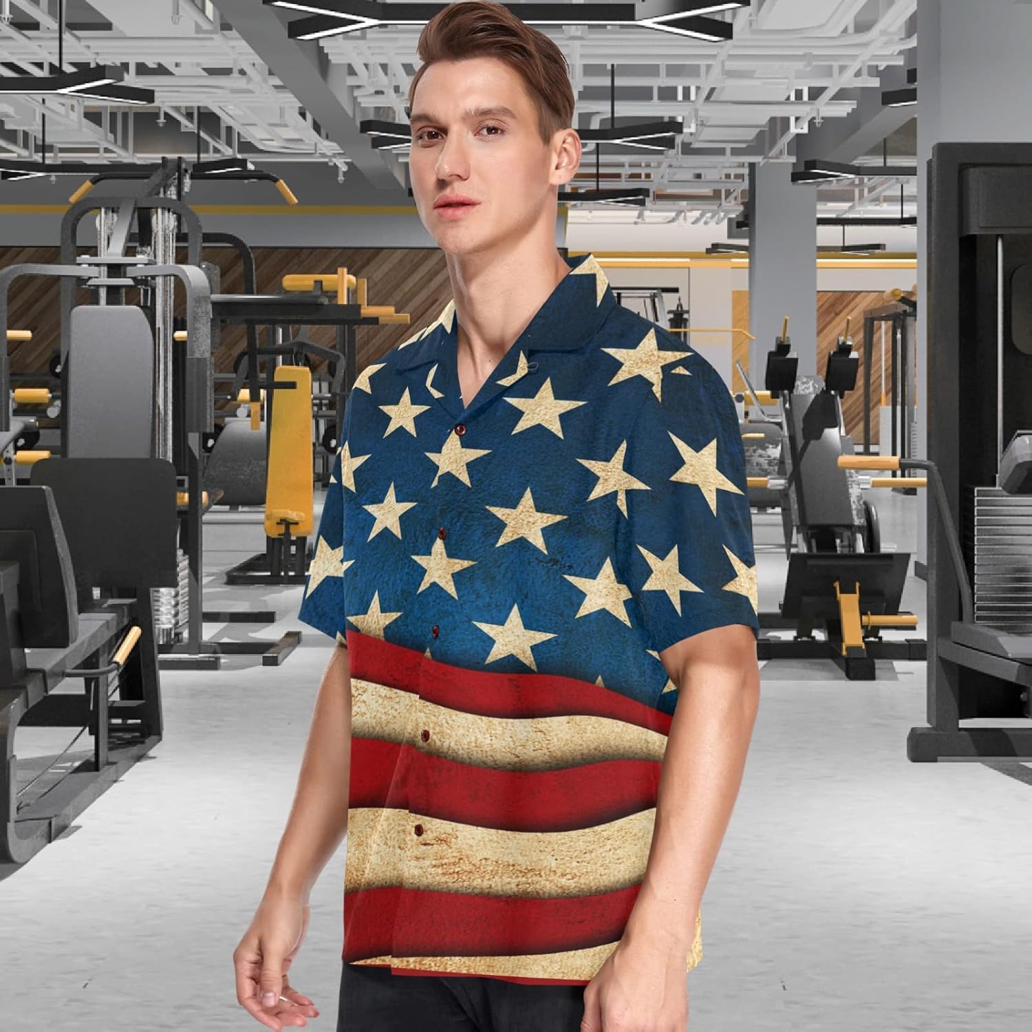 visesunny Mens Casual Button Down Short Sleeve Hawaiian Shirt Aloha Shirt - Image 4