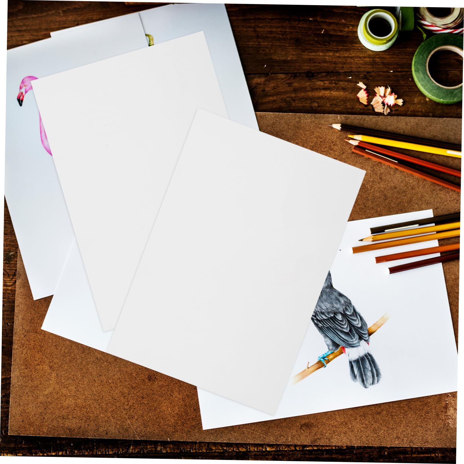 Anneome Papier à Dessin pour Crayons Aquarellables, 400 Feuilles Blanches
